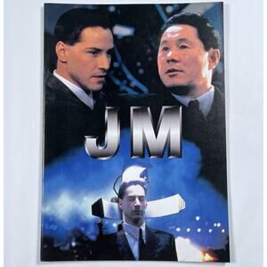 Johnny Mnemonic Japanese Souvenir Program 1995, Keanu Reeves, Kitano Takeshi